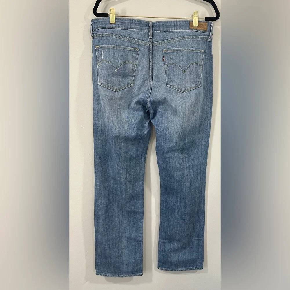 Levi's Women's Blue Jeans size 14 Demi curve classic straight leg - Picture 2 of 11